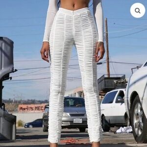 I.AM.GIA Ophelia Ruched Pants in White XS